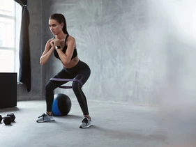 Woman squatting