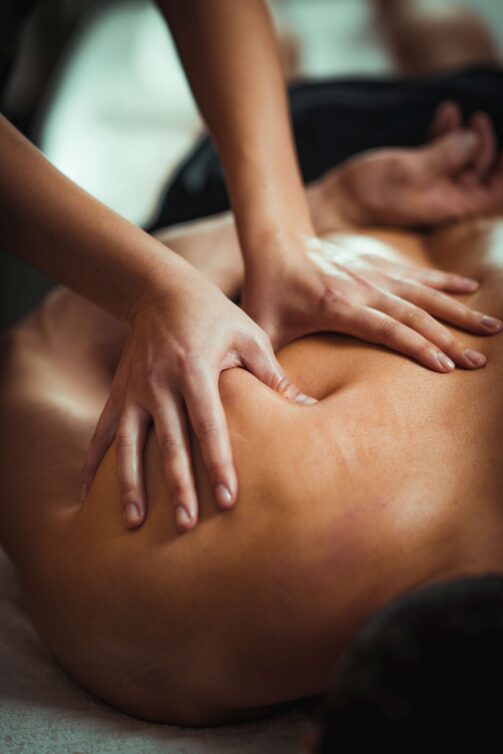 Close up of medical massage therapy